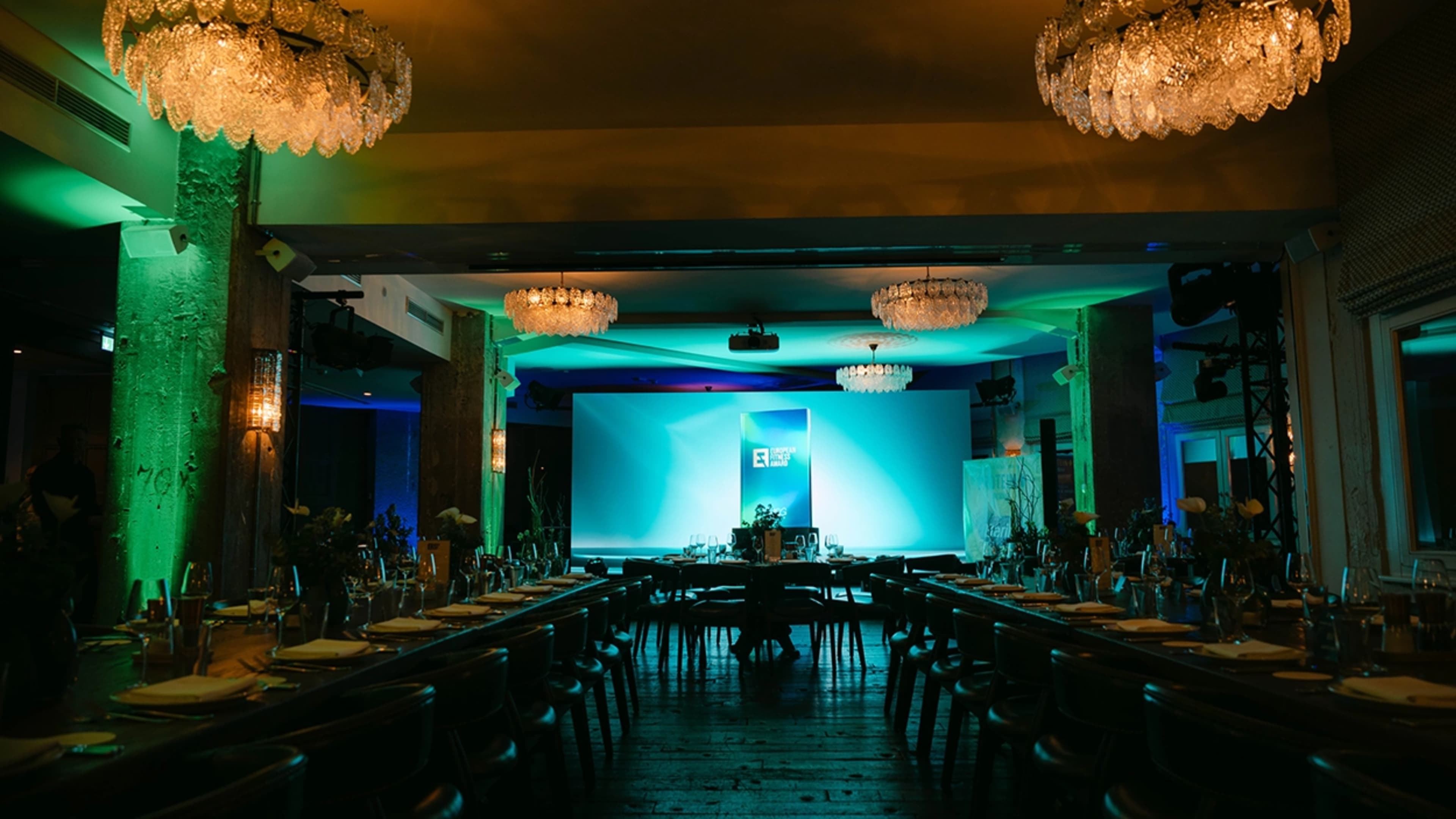 Die Bühne des European Fitness Awards im Soho House Berlin