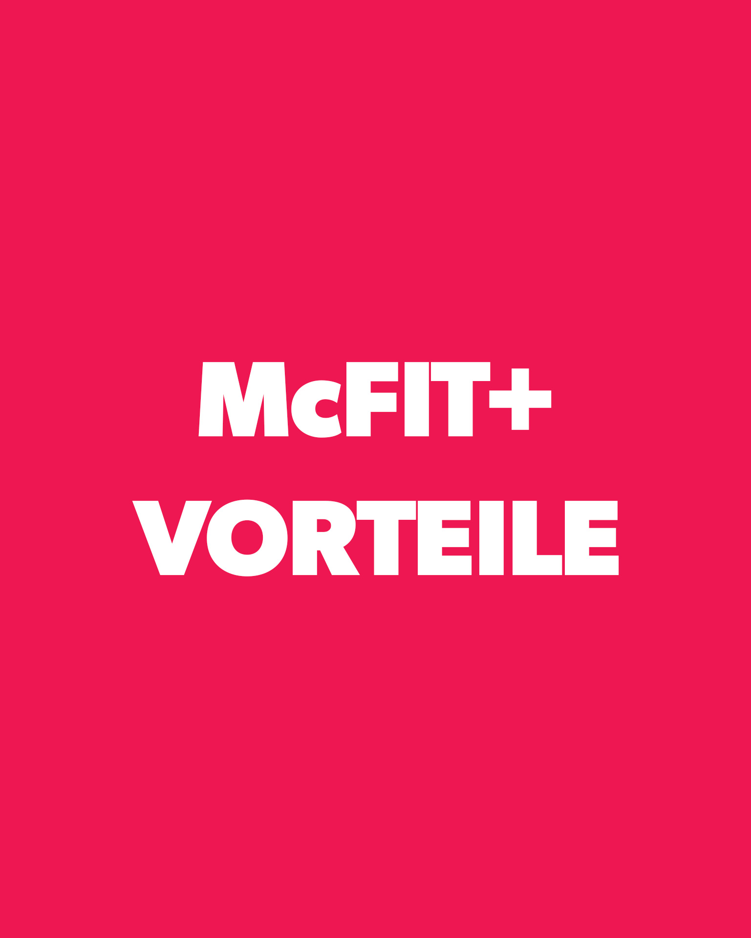 Ist McFIT plus gratis?